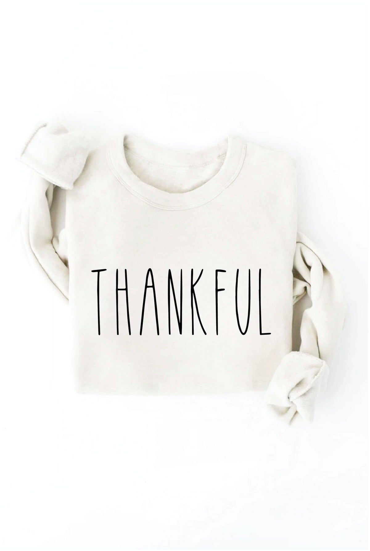 Thankful Graphic Sweatshirt – Autumn Leaf Cozy Fleece Pullover Crewneck for Women