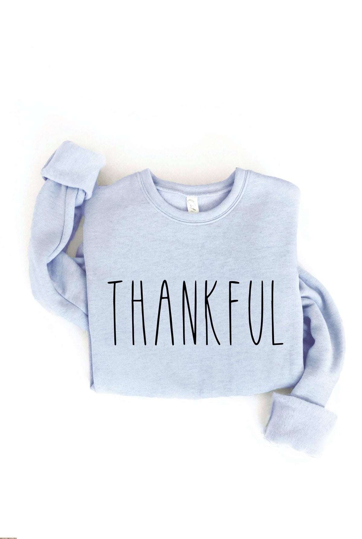 Thankful Graphic Sweatshirt – Autumn Leaf Cozy Fleece Pullover Crewneck for Women