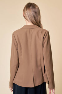 The Charlotte Tailored Blazer – Classic Black & Warm Espresso