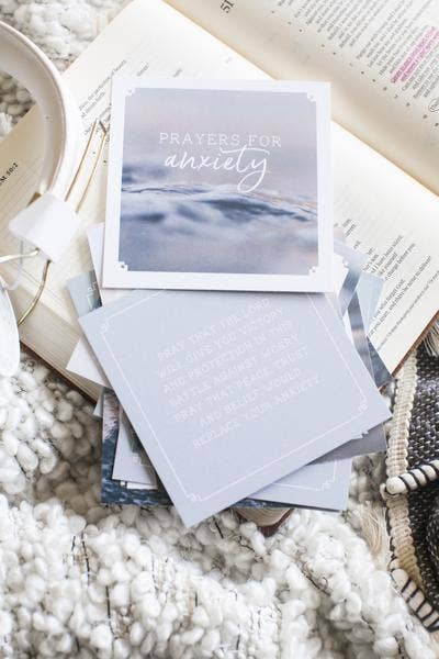 Prayers for Anxiety Scripture Verse Cards | Inspirational Christian Affirmations & Bible Verses for Anxiety Relief | Encouraging Gift Set