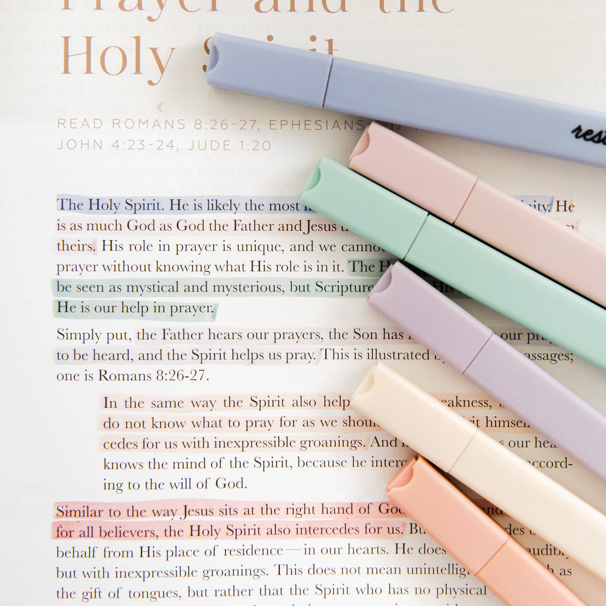 Muted Pastel Bible Highlighters | Dual-Tip No-Bleed Markers for Beautiful Scripture & Study Notes | Perfect Easter Gift 2025