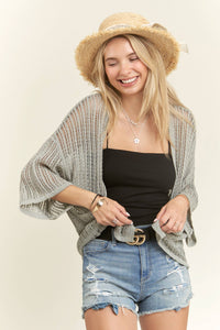 Ina Fishnet Short Sleeve Cardigan