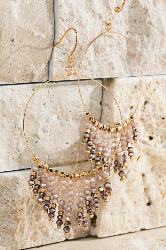 Skyline Beaded Tassel Earrings