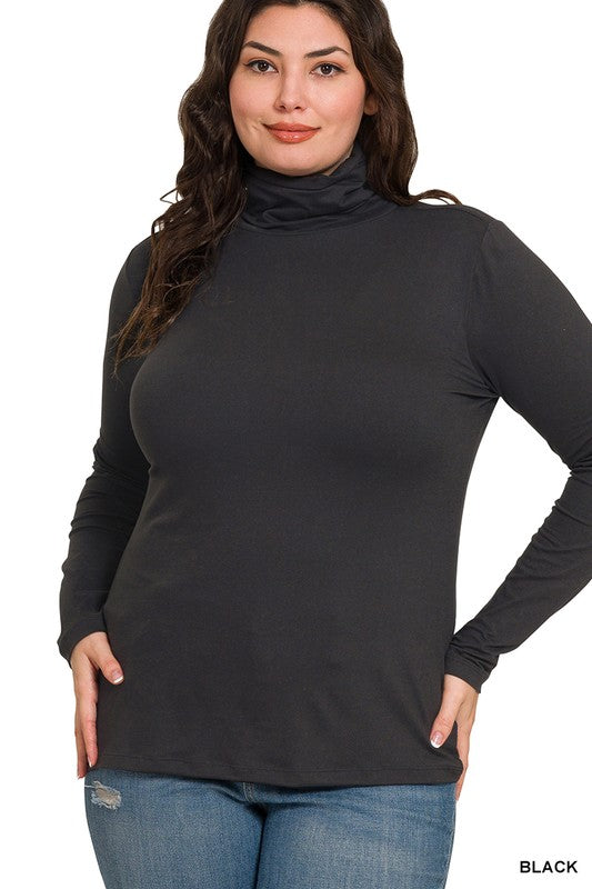 Beautifull Basics Butter Soft Long Sleeve Turtleneck: Black