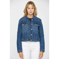 Mica Denim "Elowen" Dark Wash Denim Jacket – Classic California Cool