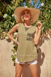 Jenna Camo Tank: Olive