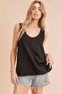 Flora Texture Knit Relaxed Fit Tank