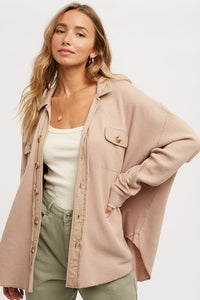 Brenna Slouchy Waffle Knit Shacket