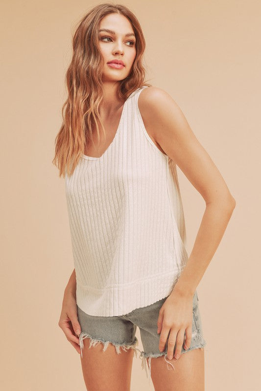 Flora Texture Knit Relaxed Fit Tank