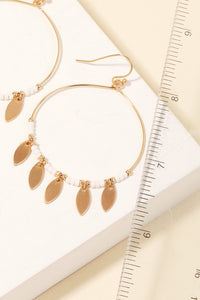 Metallic Fringe Hoop Drop Earrings