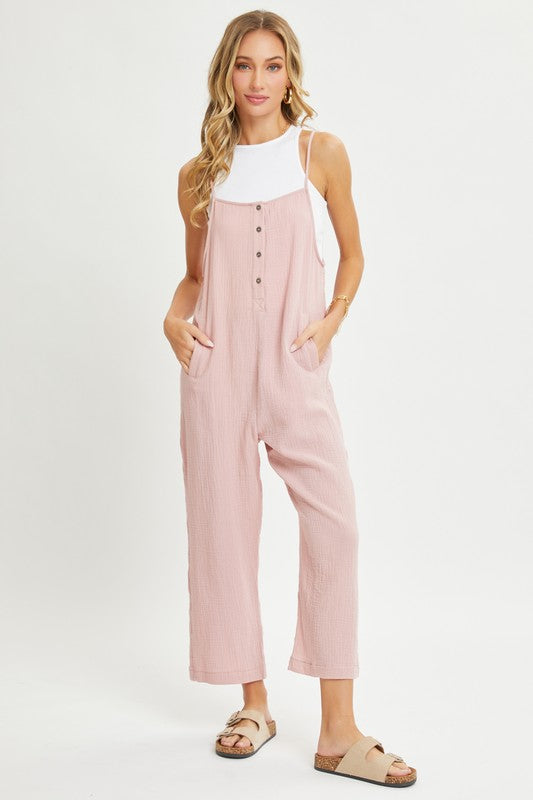 Piper Button Detail Casual Jumpsuit