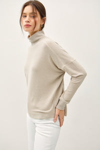 The Laurel Mock Neck Knit Pullover – Soft Stretchy Layering Sweater