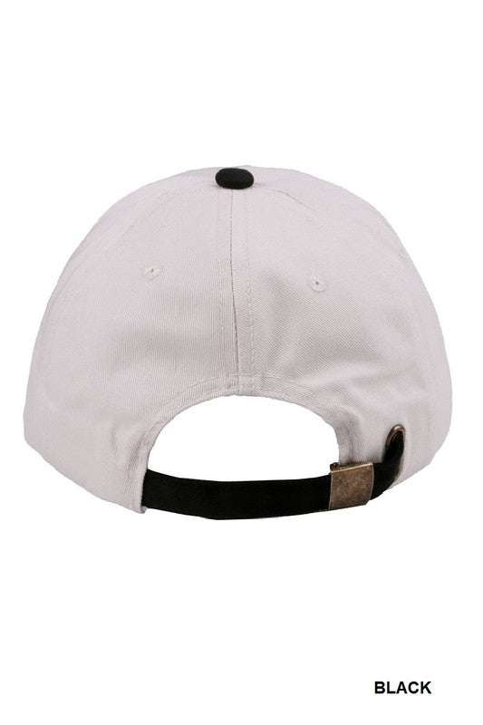 Darlin’ Two-Tone Embroidered Canvas Cap – Adjustable Baseball Hat