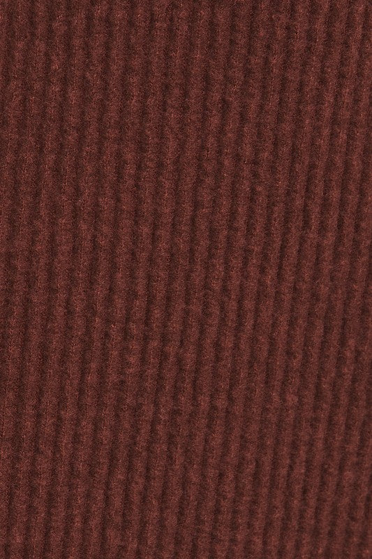 The Lanie Reversible Button-Down Cardigan – Deep Mocha Ribbed Knit