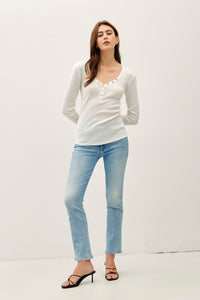 Camden Henley Long Sleeve Top – Soft Stretch Essential Layering Tee (S–L)