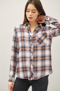 Savannah Relaxed Fit Plaid Button Down Shirt – Ultra Soft Rayon Flannel, Oversized Fall Top
