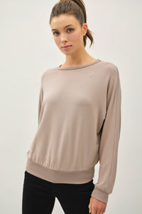 The Elise Soft Modal Dolman Tee – Taupe Everyday Essential Top