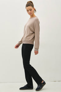 The Elise Soft Modal Dolman Tee – Taupe Everyday Essential Top