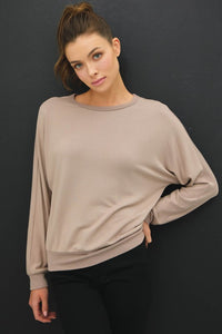 The Elise Soft Modal Dolman Tee – Taupe Everyday Essential Top