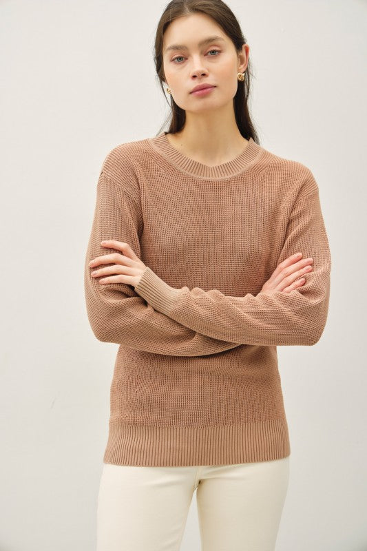 Oakley Cotton Chunky Knit Sweater – Washed Terracotta