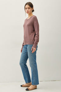 Everlynn Soft Touch Lightweight Sweater – Relaxed Drop Shoulder Pullover Top