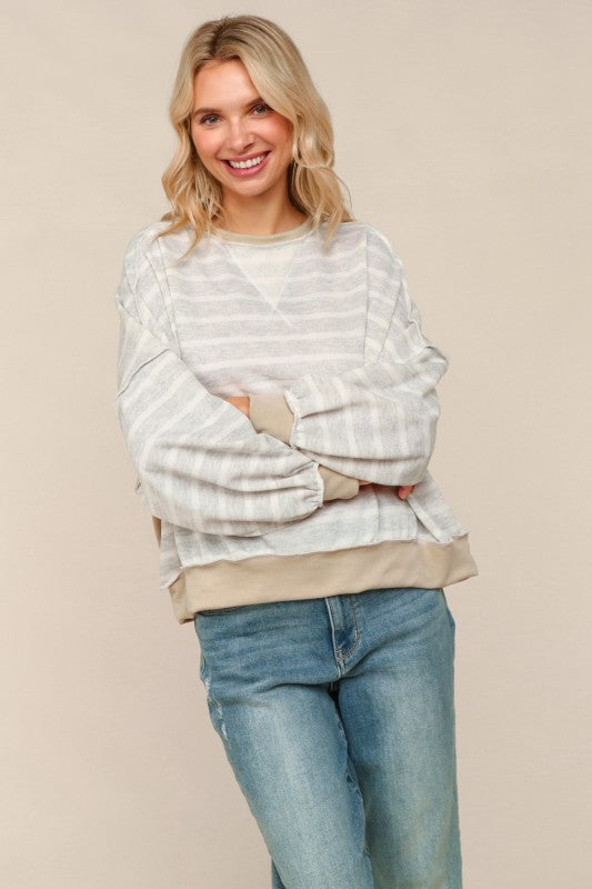The Rory Colorblock Striped Pullover