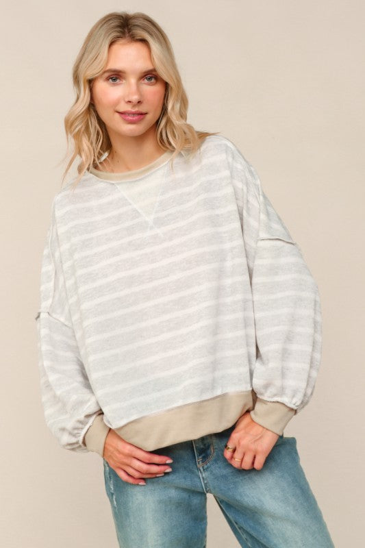 The Rory Colorblock Striped Pullover