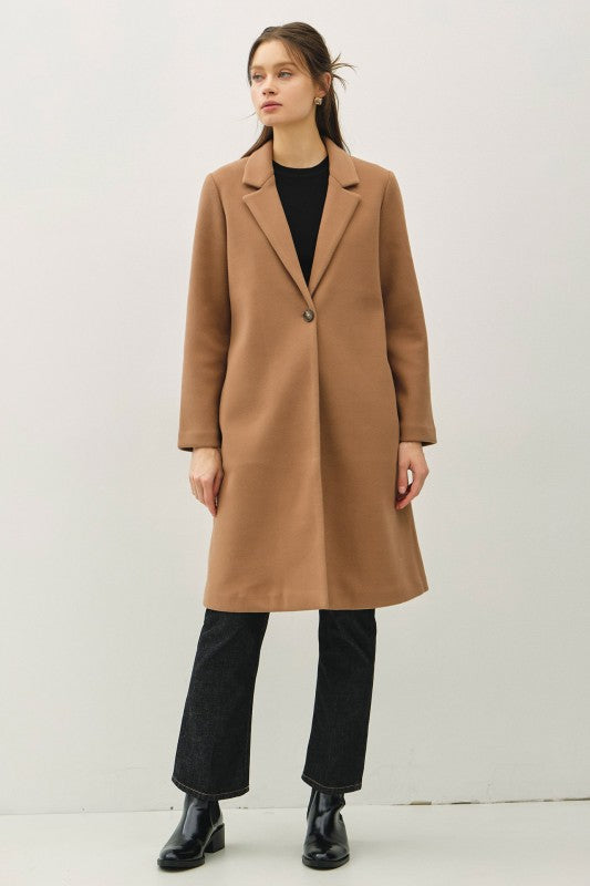 The Collins Wool-Blend Coat – Camel