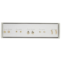 "Stacey" 5-Piece Earring Set with Gift Box – Multi-Style Post Earrings for Everyday, Girls’ Night, and Date Night | Lead & Nickel Compliant