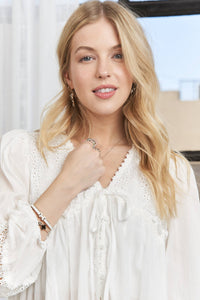The Laramie Eyelet Peasant Blouse – Ivory