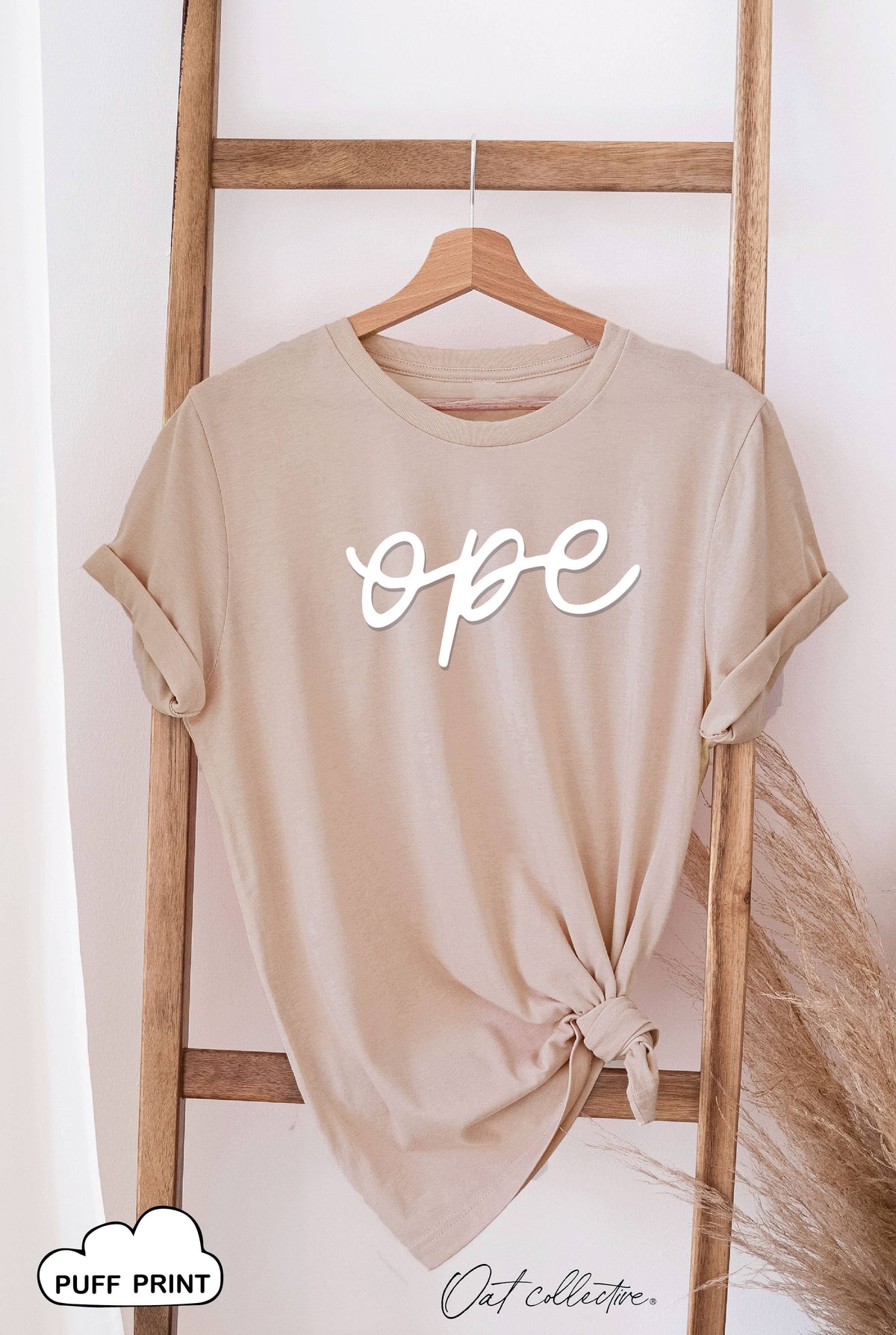Ope Puff Graphic T-Shirt – Midwest Puff Print Tee in Forest Green