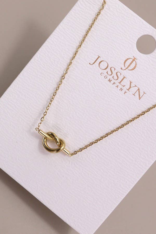 Timeless Knot Necklace | Titanium Steel Gold, Non-Tarnish & Hypoallergen