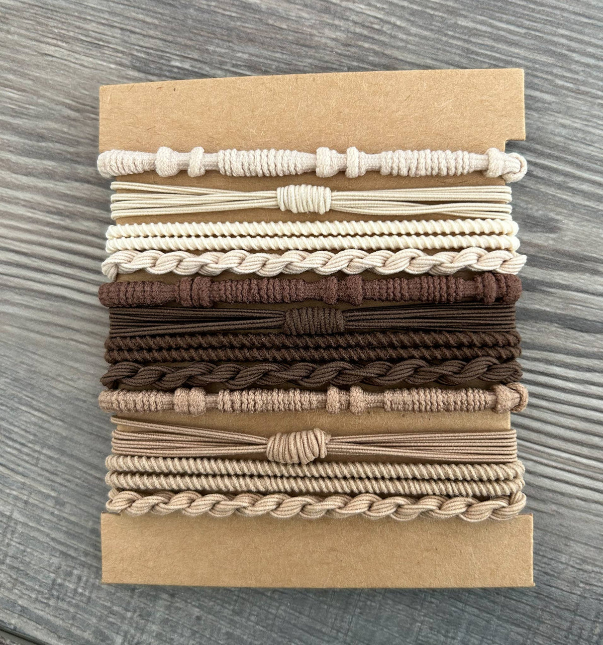 Boho Chic Multi-Use Hair Ties12PC Set – Stylish, Stretchy & Gentle on Hair