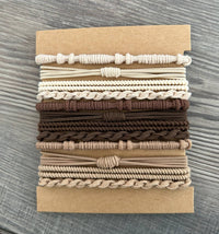 Boho Chic Multi-Use Hair Ties12PC Set – Stylish, Stretchy & Gentle on Hair