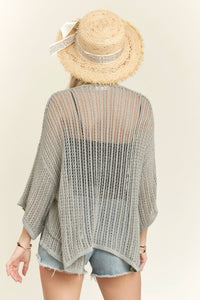 Ina Fishnet Short Sleeve Cardigan