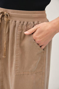 The Remy Drawstring Tencel Midi Skirt – Desert Clay