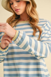 Onida Stripe Top: Blue/White