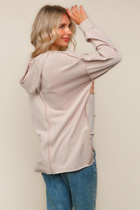 The Rylie Plaid Patchwork Hoodie – Mocha Mist
