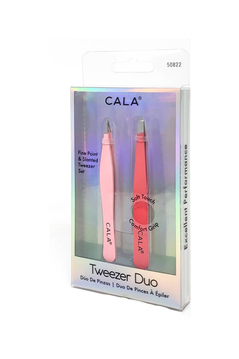 The Belle Precision Tweezer Duo – Slanted & Fine Point for Flawless Grooming