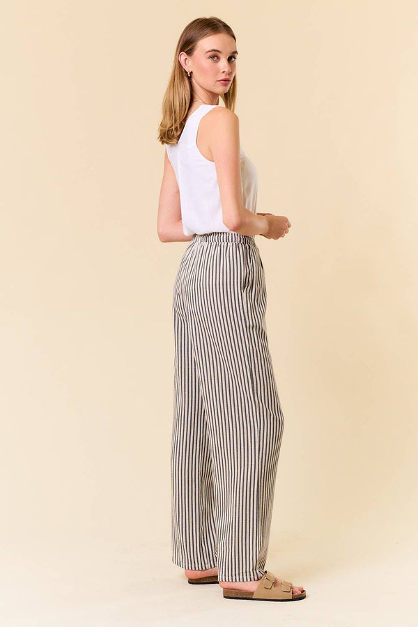 Harbor Breeze Striped Linen Blend Pants