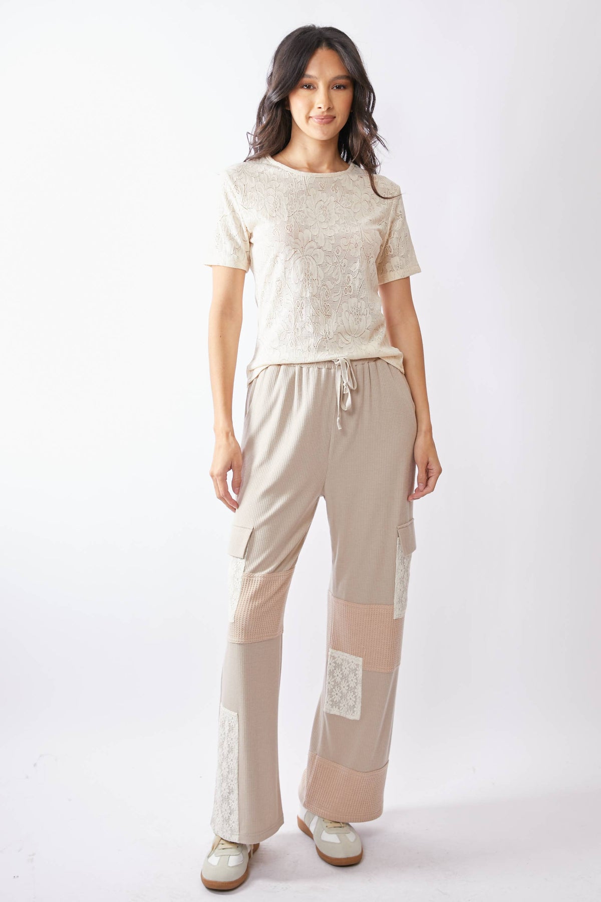 Willow Stretch Lace Short Sleeve Top | Floral Power Mesh Tee