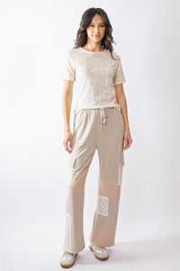 Willow Stretch Lace Short Sleeve Top | Floral Power Mesh Tee