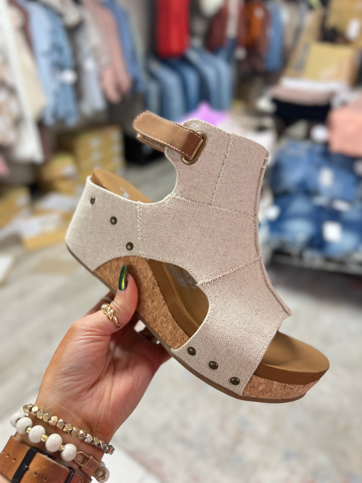Very G Lala Wedge Sandal: Natural