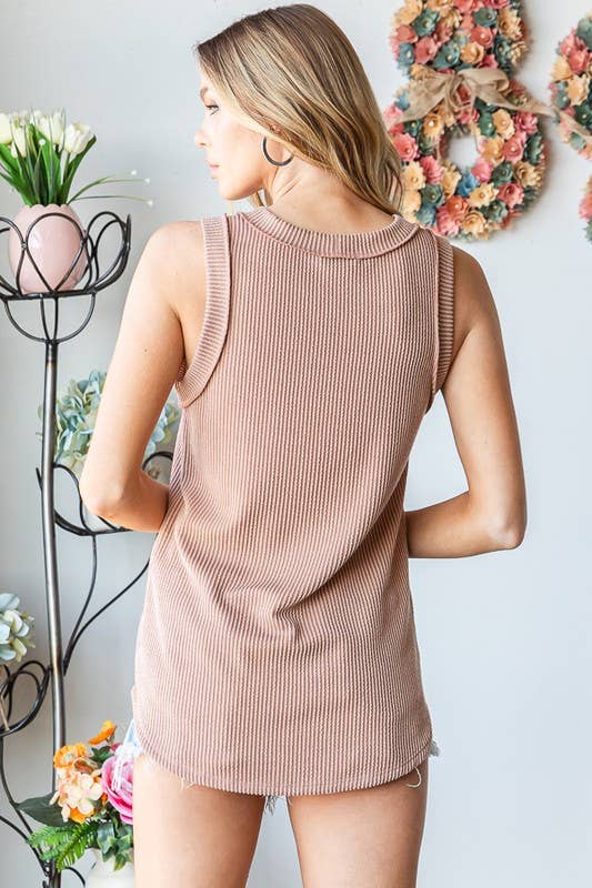 Everly Ribbed Sleeveless Tank