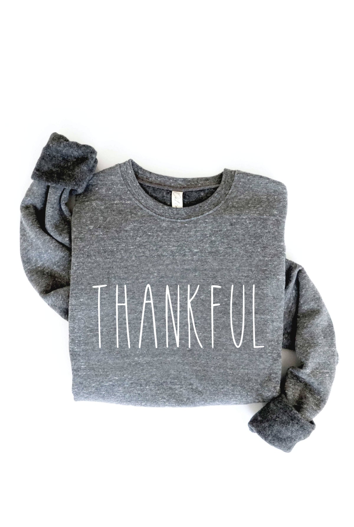 Thankful Graphic Sweatshirt – Autumn Leaf Cozy Fleece Pullover Crewneck for Women