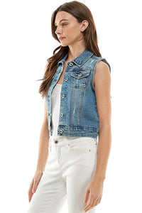 Women's Spandex Vest with Distressed: S-M-L-XL(1-2-2-1)6pcs/pack / 98% Cotton 2% Spandex / MEDIUM