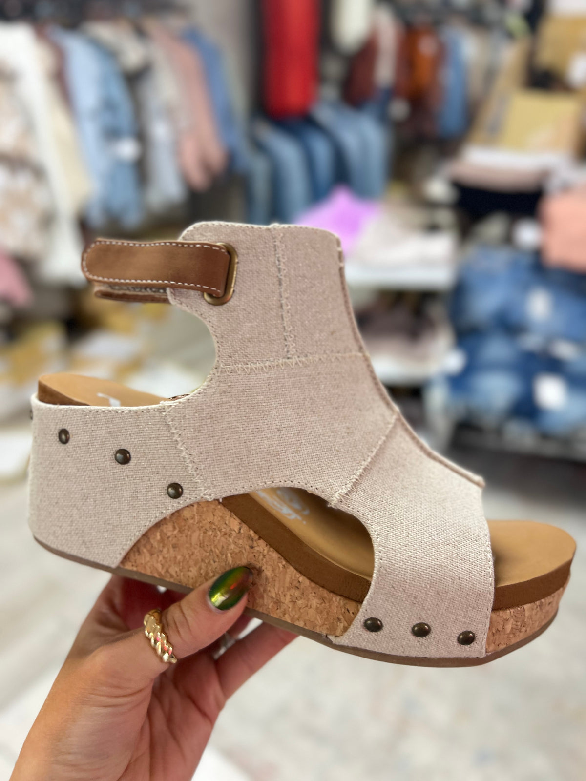 Very G Lala Wedge Sandal: Natural