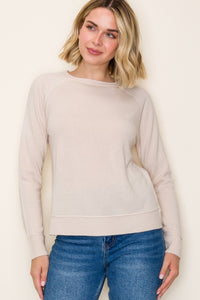 Rosalie Raglan Crewneck Pullover Sweater – Women’s Casual Knit Long Sleeve Top