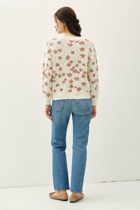 Winnie Floral Spring Sweater: Natural