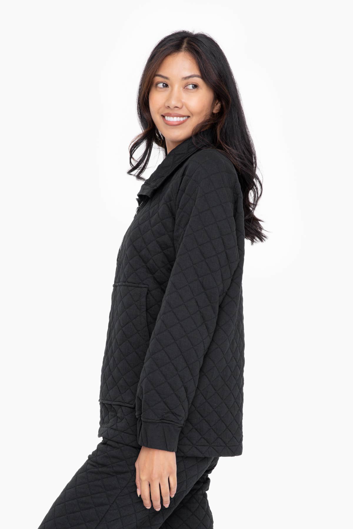 Cozy Quilted Jersey Pullover